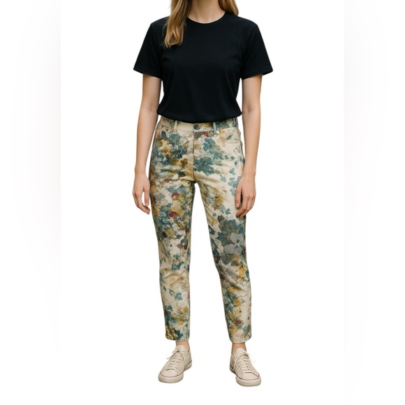Cartise Pants - Cartise Floral Patterned Pants